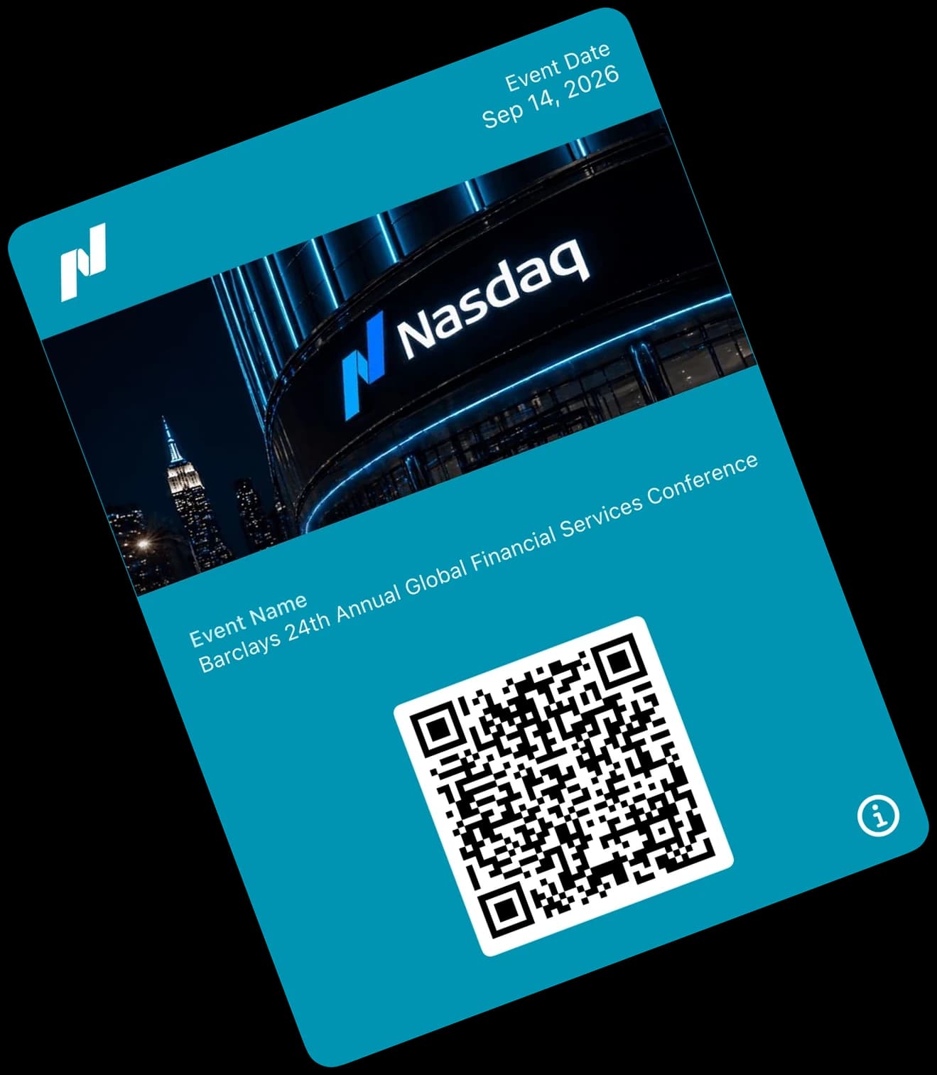 Nasdaq Barclays Global Financial Services Conference wallet pass