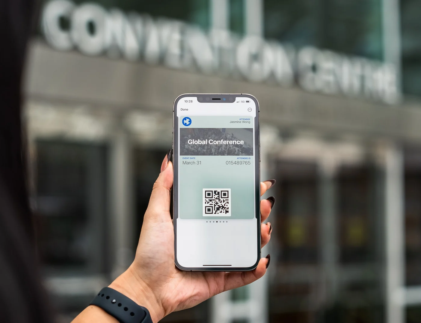 Digital ticket at a convention centre