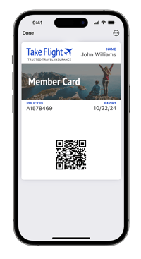Travel Insurance Front of Pass