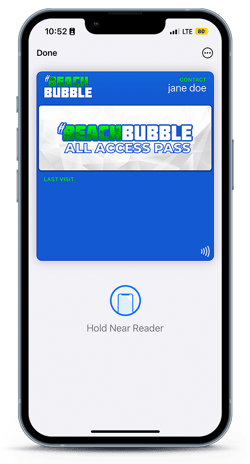 beach bubble wallet pass 