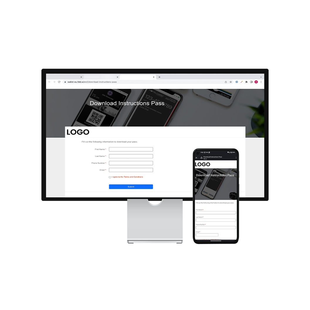 Wallet pass onboarding page