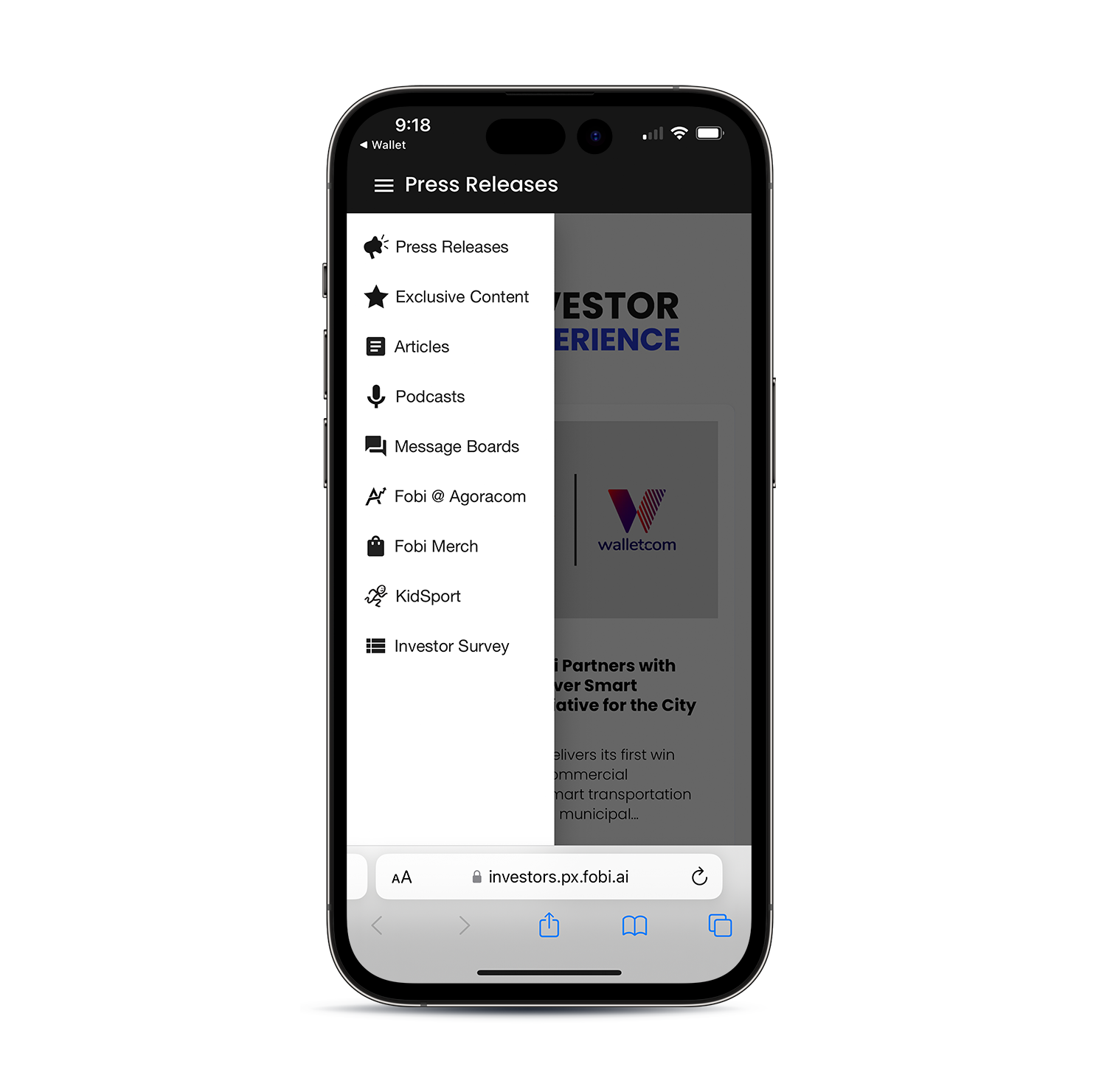 Investor Experience Wallet Pass (Hub)