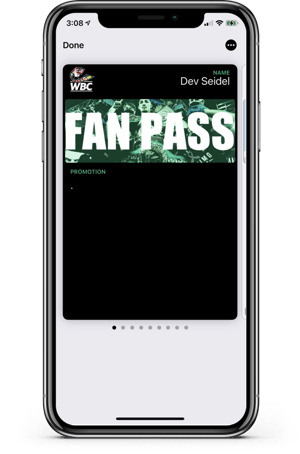 WBC wallet pass 