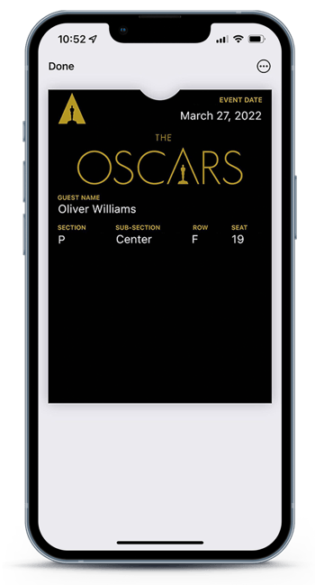 Oscars Pass in Phone Oscars Pass in Phone