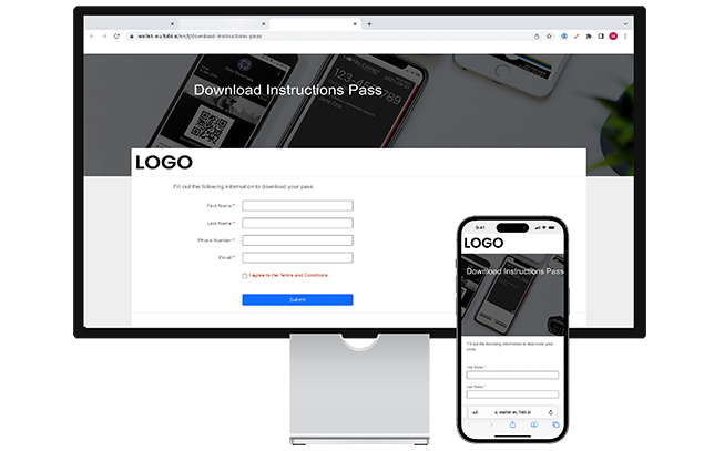 Wallet pass onboarding page